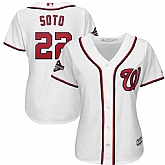 Women Nationals 22 Juan Soto White 2019 World Series Champions Cool Base Jersey Dzhi,baseball caps,new era cap wholesale,wholesale hats